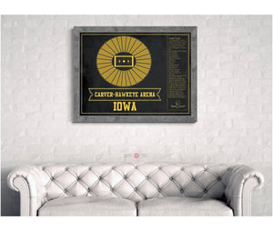 Cutler West Carver–Hawkeye Arena Iowa Men's And Women's Basketball Team Vintage Print