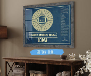 Cutler West Carver–Hawkeye Arena Iowa Men's And Women's Basketball Vintage Print