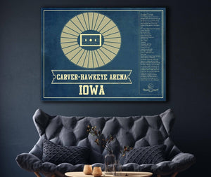 Cutler West Carver–Hawkeye Arena Iowa Men's And Women's Basketball Vintage Print