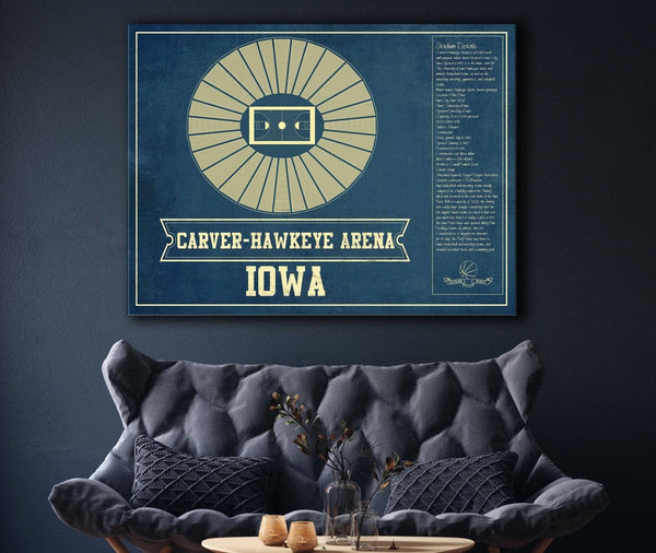 Cutler West Carver–Hawkeye Arena Iowa Men's And Women's Basketball Vintage Print
