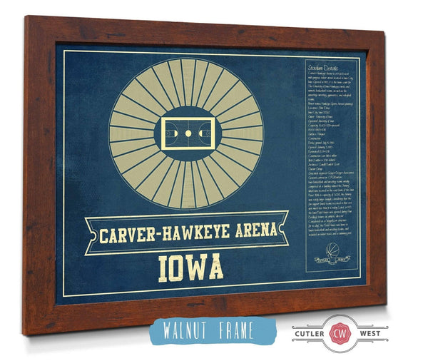 Cutler West Carver–Hawkeye Arena Iowa Men's And Women's Basketball Vintage Print