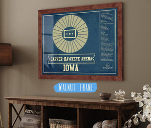 Cutler West Carver–Hawkeye Arena Iowa Men's And Women's Basketball Vintage Print
