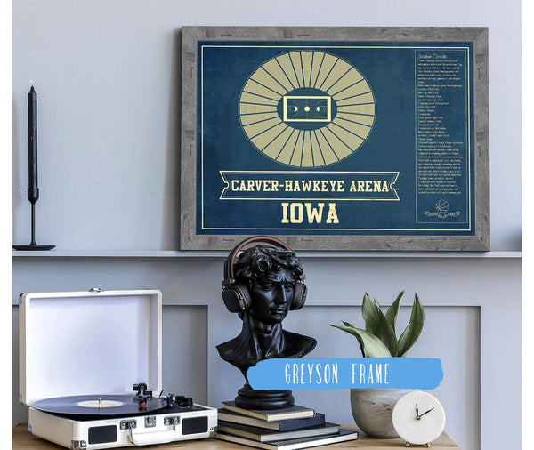 Cutler West Carver–Hawkeye Arena Iowa Men's And Women's Basketball Vintage Print