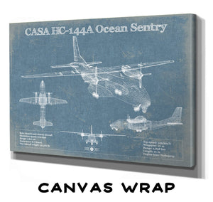 Cutler West CASA HC-144A Ocean Sentry Vintage Aviation Blueprint Print - Custom Pilot Name Can Be Added