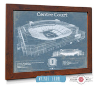 Cutler West Best Selling Collection 14" x 11" / Walnut Frame Vintage Wimbledon - Centre Court Tennis Blueprint Art 835000050-14"-x-11"44516