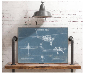 Cutler West Cessna 150 Original Blueprint Art
