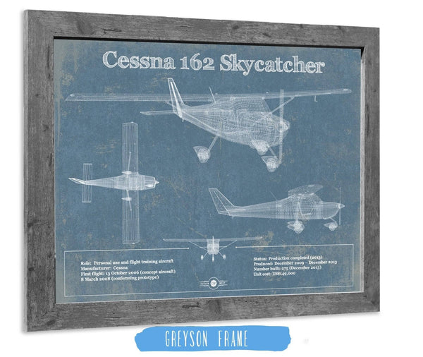 14" x 11" / Greyson Frame Cutler West Cessna 162 Skycatcher Original Blueprint Art