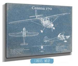 Cutler West Cessna 170 Original Blueprint Art