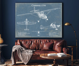 Cutler West Cessna 170 Original Blueprint Art