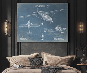 Cutler West Cessna 170 Original Blueprint Art