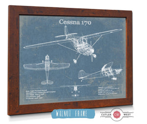 Cutler West Cessna 170 Original Blueprint Art