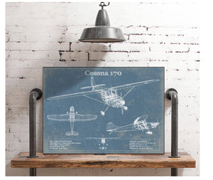 Cutler West Cessna 170 Original Blueprint Art