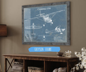Cutler West Cessna 170 Original Blueprint Art