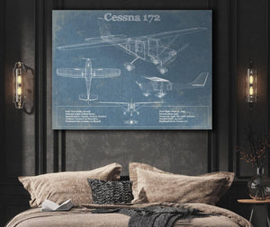 Cutler West Cessna 172 Original Blueprint Art