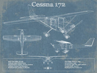 Cutler West Cessna Collection 14" x 11" / Unframed Cessna 172 Original Blueprint Art 876562490-TOP