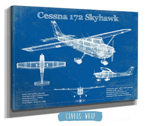 Cutler West Cessna 172 Skyhawk Original Blueprint Art