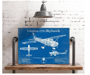 Cutler West Cessna 172 Skyhawk Original Blueprint Art