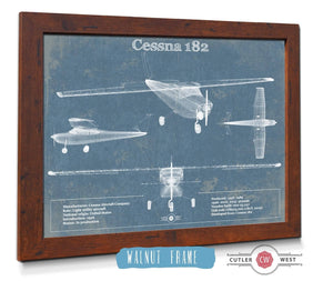 Cutler West Cessna 182 Original Blueprint Art
