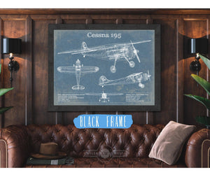 Cutler West Cessna 195 Original Blueprint Art