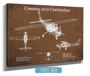 Cutler West Cessna 210 Centurion Original Blueprint Art