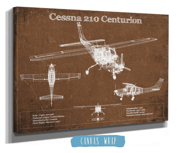 Cutler West Cessna 210 Centurion Original Blueprint Art