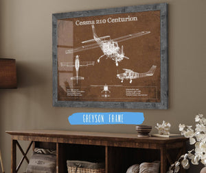 Cutler West Cessna 210 Centurion Original Blueprint Art
