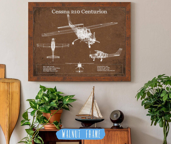 Cutler West Cessna 210 Centurion Original Blueprint Art