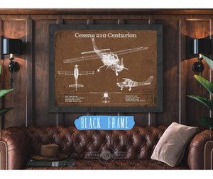 Cutler West Cessna 210 Centurion Original Blueprint Art