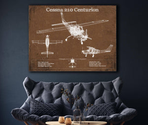 Cutler West Cessna 210 Centurion Original Blueprint Art
