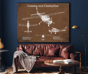 Cutler West Cessna 210 Centurion Original Blueprint Art