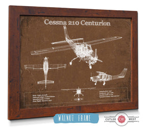 Cutler West Cessna 210 Centurion Original Blueprint Art