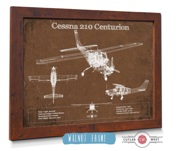 Cutler West Cessna 210 Centurion Original Blueprint Art