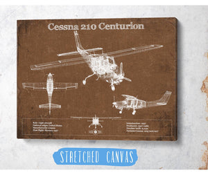 Cutler West Cessna 210 Centurion Original Blueprint Art