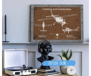 Cutler West Cessna 210 Centurion Original Blueprint Art