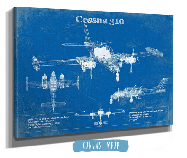 Cutler West Cessna 310D V06 Original Blueprint Art