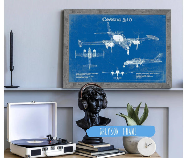 Cutler West Cessna 310D V06 Original Blueprint Art