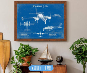 Cutler West Cessna 310D V06 Original Blueprint Art