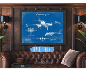 Cutler West Cessna 310D V06 Original Blueprint Art