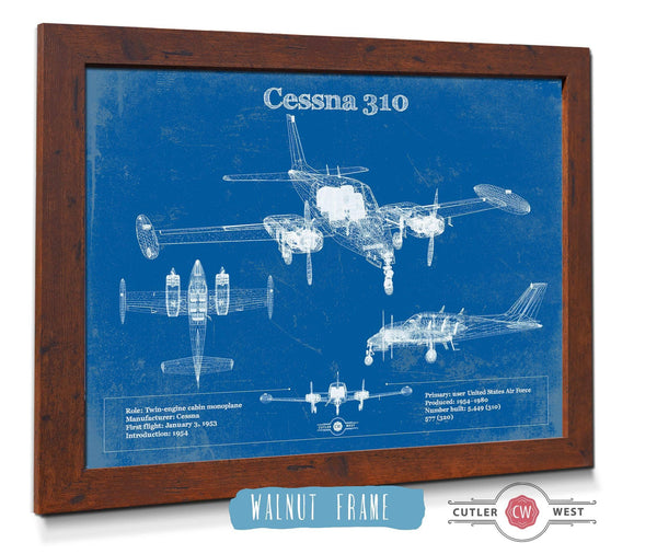 Cutler West Cessna 310D V06 Original Blueprint Art