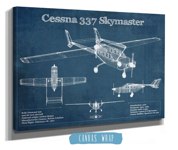 Cutler West Cessna 337 Skymaster Air Taxi Aircraft Original Blueprint Art