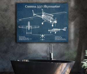 Cutler West Cessna 337 Skymaster Air Taxi Aircraft Original Blueprint Art