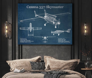 Cutler West Cessna 337 Skymaster Air Taxi Aircraft Original Blueprint Art