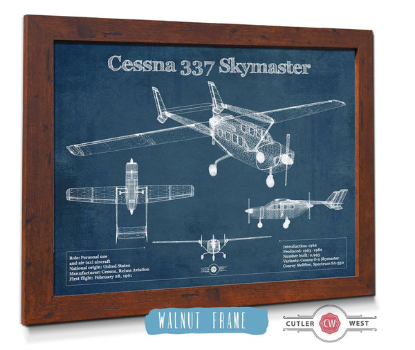 Cutler West Cessna 337 Skymaster Air Taxi Aircraft Original Blueprint Art