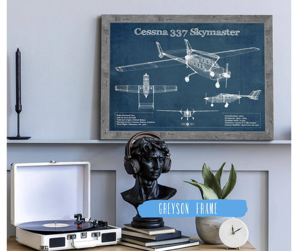 Cutler West Cessna 337 Skymaster Air Taxi Aircraft Original Blueprint Art