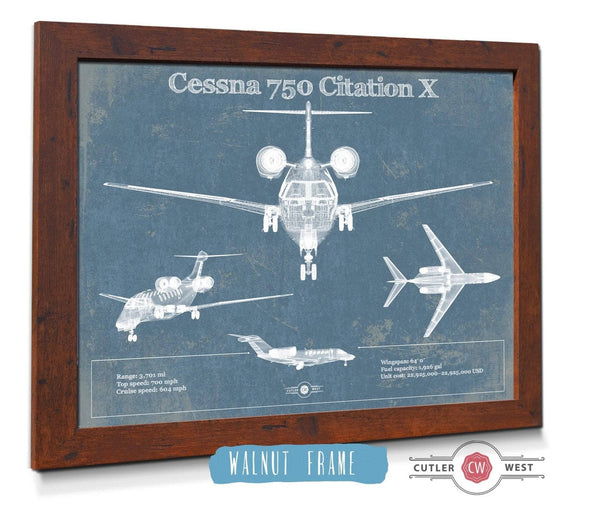 Cutler West Cessna 750 Citation X Original Blueprint Art