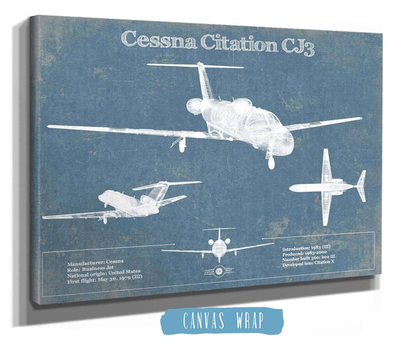 Cutler West Cessna Citation CJ3 Original Blueprint Art