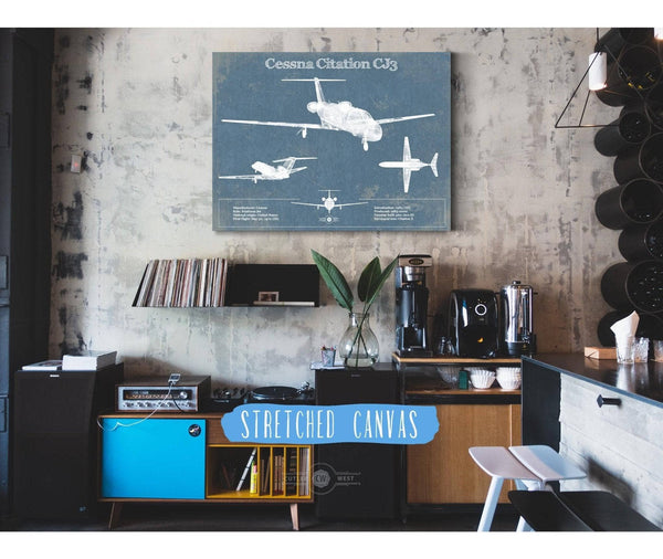 Cutler West Cessna Citation CJ3 Original Blueprint Art