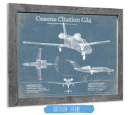 Cutler West Cessna Collection 14" x 11" / Greyson Frame Cessna Citation II Original Blueprint Art 951460735_49800