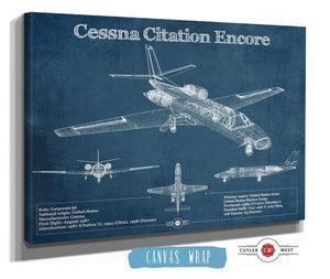 Cutler West Cessna Citation Encore Jet Original Blueprint Art