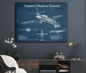 Cutler West Cessna Citation Encore Jet Original Blueprint Art
